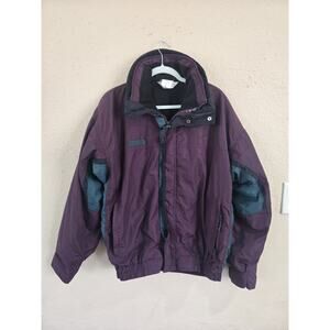 Columbia Bugaboo Vintage Purple Multicolor Ski Heavy Jacket Coat, Mens Medium